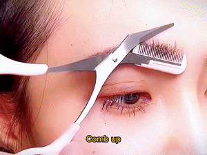 Sourcils avec peigne en acier inoxydable