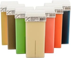 Cire Epilation au Miel - Jambes, Aisselles, Corps - Facile à étaler et à Retirer - Lot de 6 Recharges/Cartouches - 100 ml
