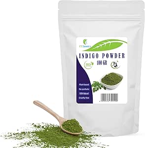 Poudre d'indigo biologique agrofishwa pour tous types de cheveux sans produits