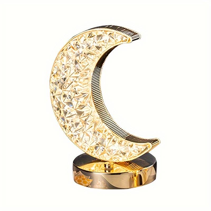 Lampe de table en forme de lune décorations ramadan lumières 3 couleurs