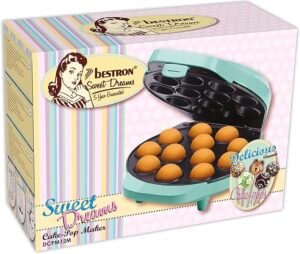 Bestron cake pop maker mini machine à 12 pièces avec plaque de cuisson