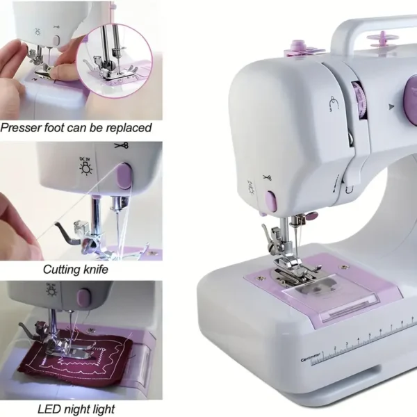 Wish link machine à coudre portative robuste 12 points et 2 vitesses pour la broderie – Image 4