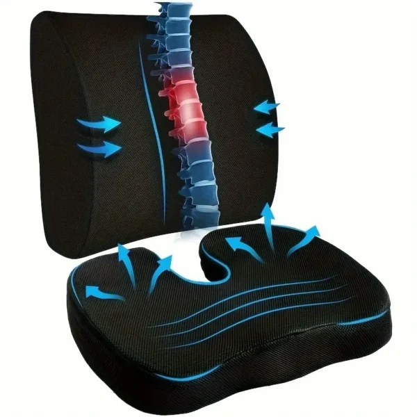 Oreiller de soutien lombaire coussin de siège support dorsal pour chaises de bureau d'ordinateur et sièges