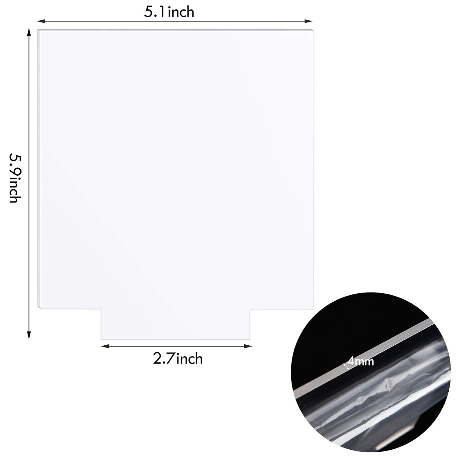 4 Pcs Feuilles Acryliques Transparentes Feuilles de Verre Organique Panneau Acrylique en Plastique de 4 mm d'Épaisseur pour Découpe Laser Panneau Acrylique Transparent avec Papier de Protection