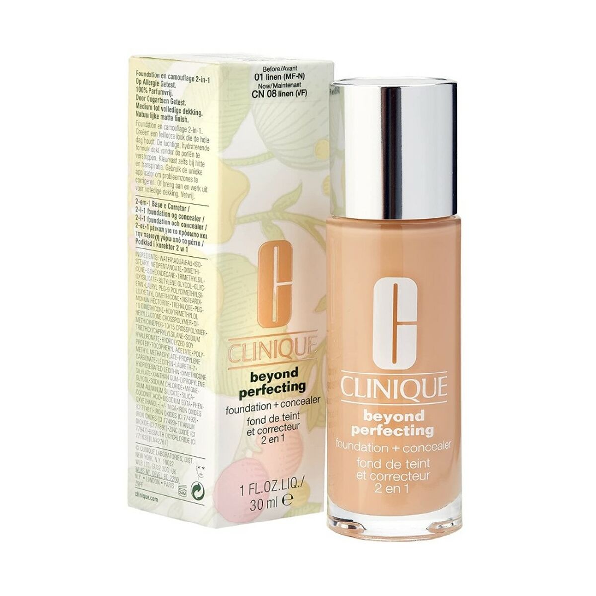 Diaytar Sénégal Base de maquillage liquide Clinique Beyond Perfecting 1-linen 2 en 1 (30 ml) 
