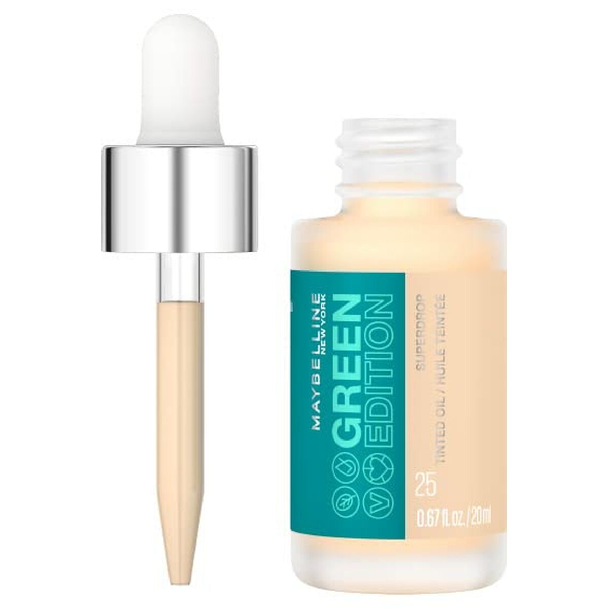 Diaytar Sénégal Base de maquillage liquide Maybelline Green Edition Huile Nº 25 (20 ml) 