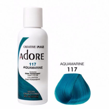 Coloration cheveux semi permanente aquamarine 117