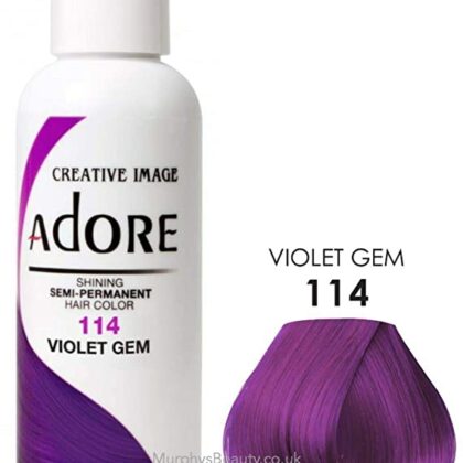 Coloration cheveux semi permanente color violet gem 114