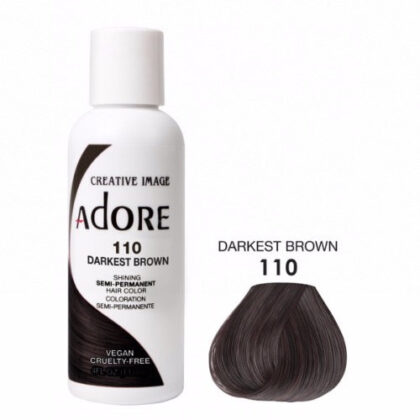 Coloration cheveux semi permanente  darkest brown 110