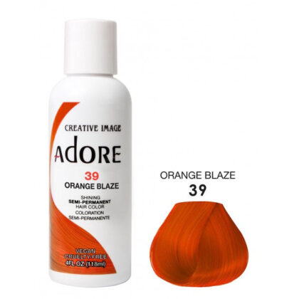 Coloration cheveux semi permanente orange blaze 39