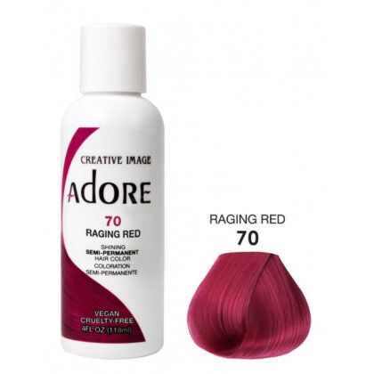 Coloration cheveux semi permanente raging red 70