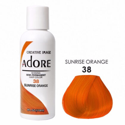 Coloration cheveux semi permanente sunrise orange 38