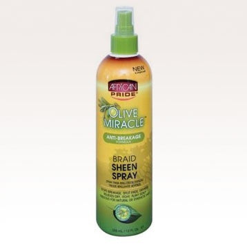 Diaytar Sénégal African Pride Olive Miracle Braid Sheen Spray 12 fl.oz. BRAND