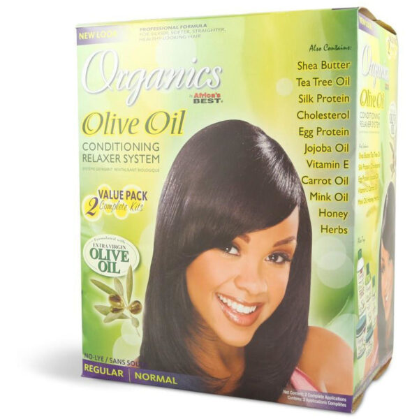 Diaytar Sénégal Africa's Best Originals Olive Oil Conditioning Relaxer System Regular - 2 App Kit Hair Care