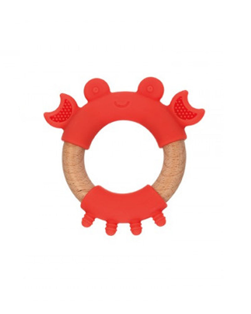 Anneau de dentition en bois et silicone 3m crabe_senegal_7630. DIAYTAR SENEGAL - Où Choisir est une Célébration. Découvrez notre sélection de produits qui représentent la diversité et la joie du Sénégal, à chaque étape de votre vie.