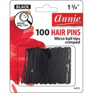 Diaytar Sénégal Annie 100 épingles à cheveux à pointe micro boule sertie de 1 3/4 po - Noir #3112 Beauty