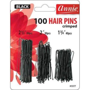 Diaytar Sénégal Annie 100 épingles à cheveux serties assorties - Noir #3317 Beauty