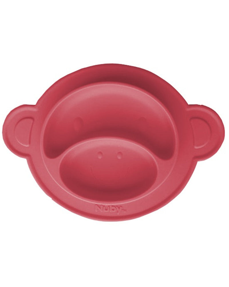 Diaytar Sénégal assiette nûby avec fond à succion silicone junior +9m - rouge a-table,assiettes,fille,nuby,puericulture,Repas