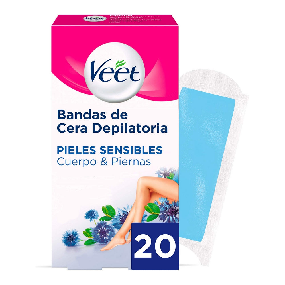 Diaytar Sénégal Bandes d'épilation pour le corps Veet Peau sensible (20 uds) 