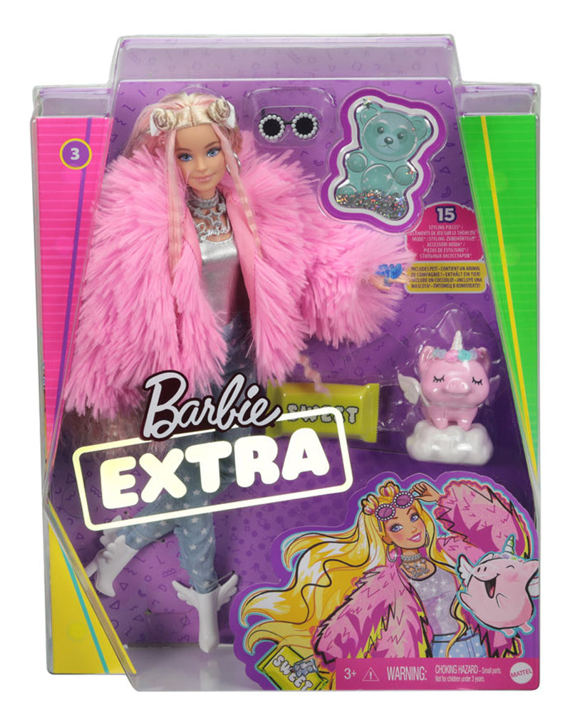 Diaytar Sénégal barbie fashionista extra fluffy pink jacket 3ans+ 