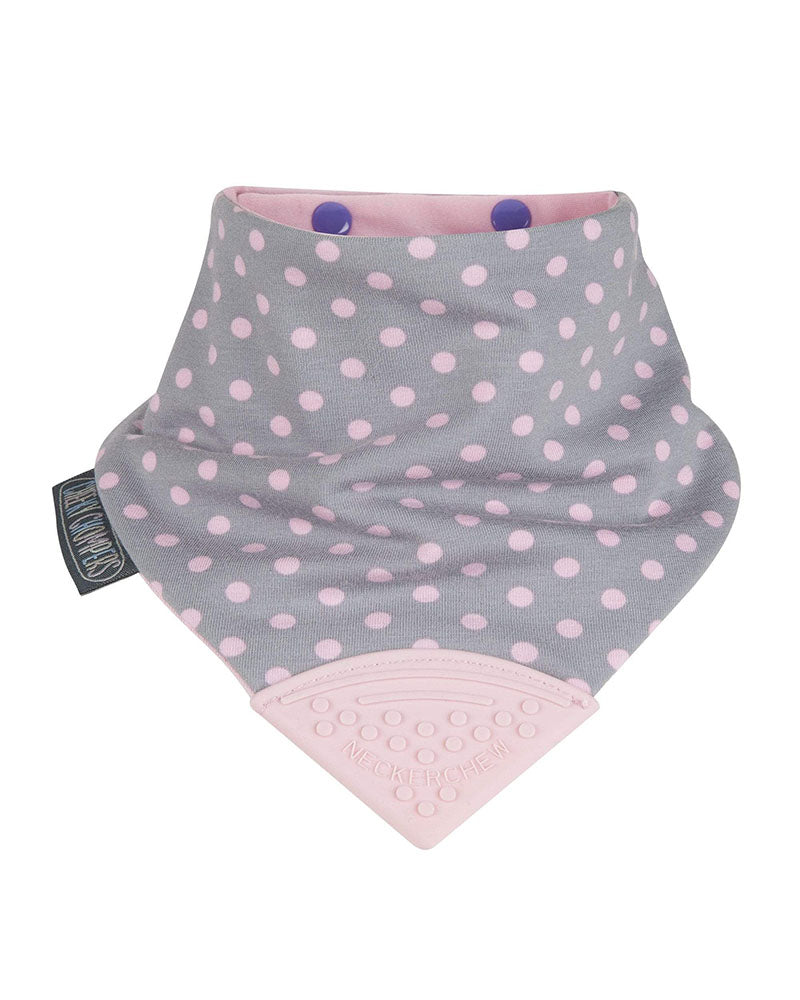 Diaytar Sénégal bavoir de dentition - polka pink dot neckerchew 