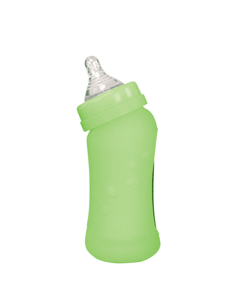 Diaytar Sénégal biberon en verre avec couvercle en silicone vert green sprouts 236ml - 0m+ biberon,biberons-2,fille,garcon,green-sprouts,puericulture,Repas