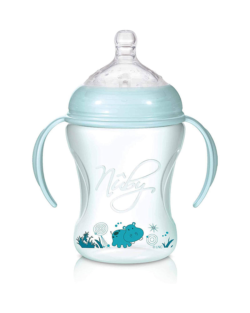 Diaytar Sénégal biberon nûby à débit moyen avec anses amovibles 3m+ 240ml - bleu biberon,biberons-2,garcon,nuby,puericulture,Repas