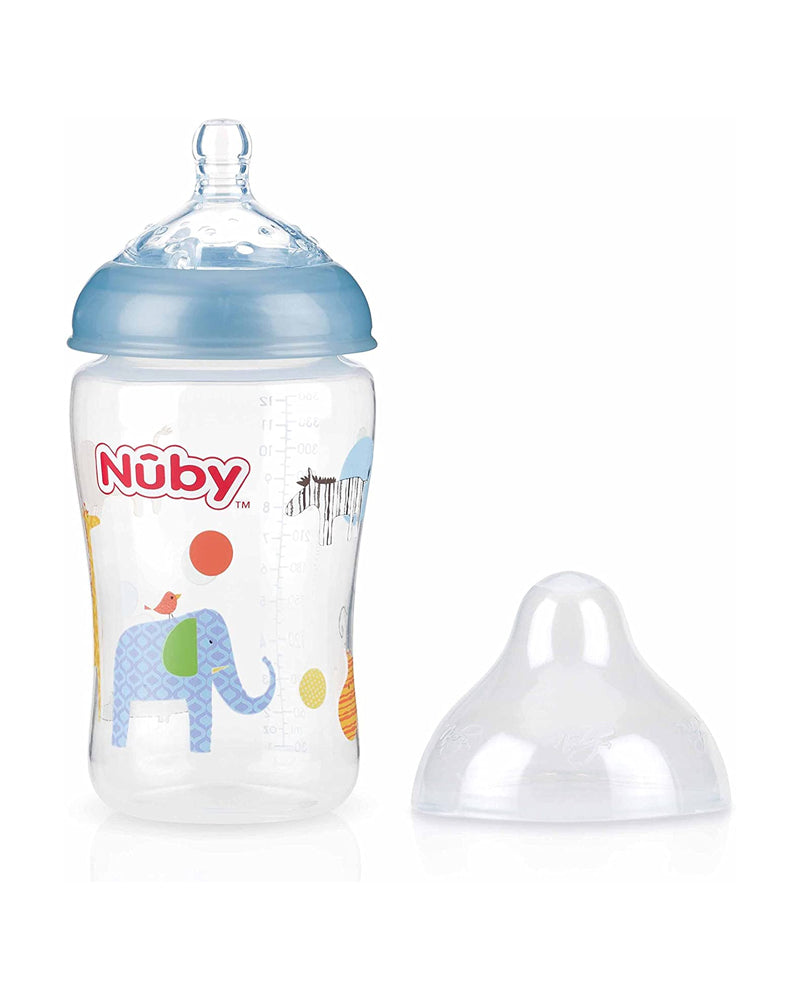 Diaytar Sénégal biberon nûby col large avec tétine anti-coliques 360ml 3m+ - bleu 