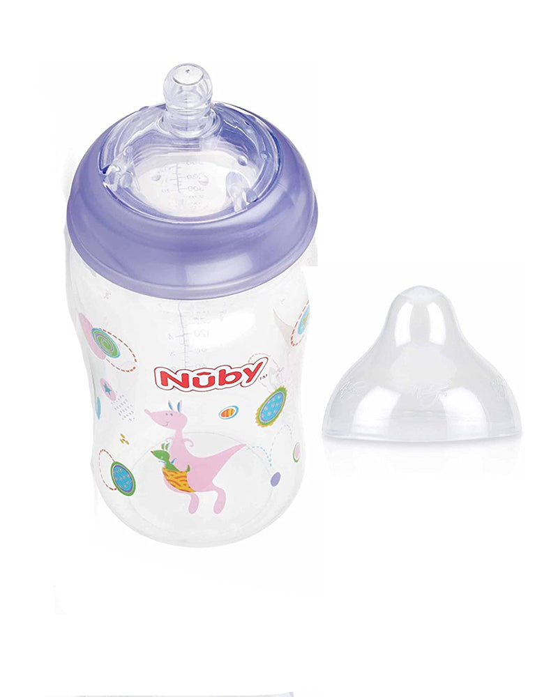 Diaytar Sénégal biberon nûby col large avec tétine anti-coliques 360ml 3m+ - mauve 