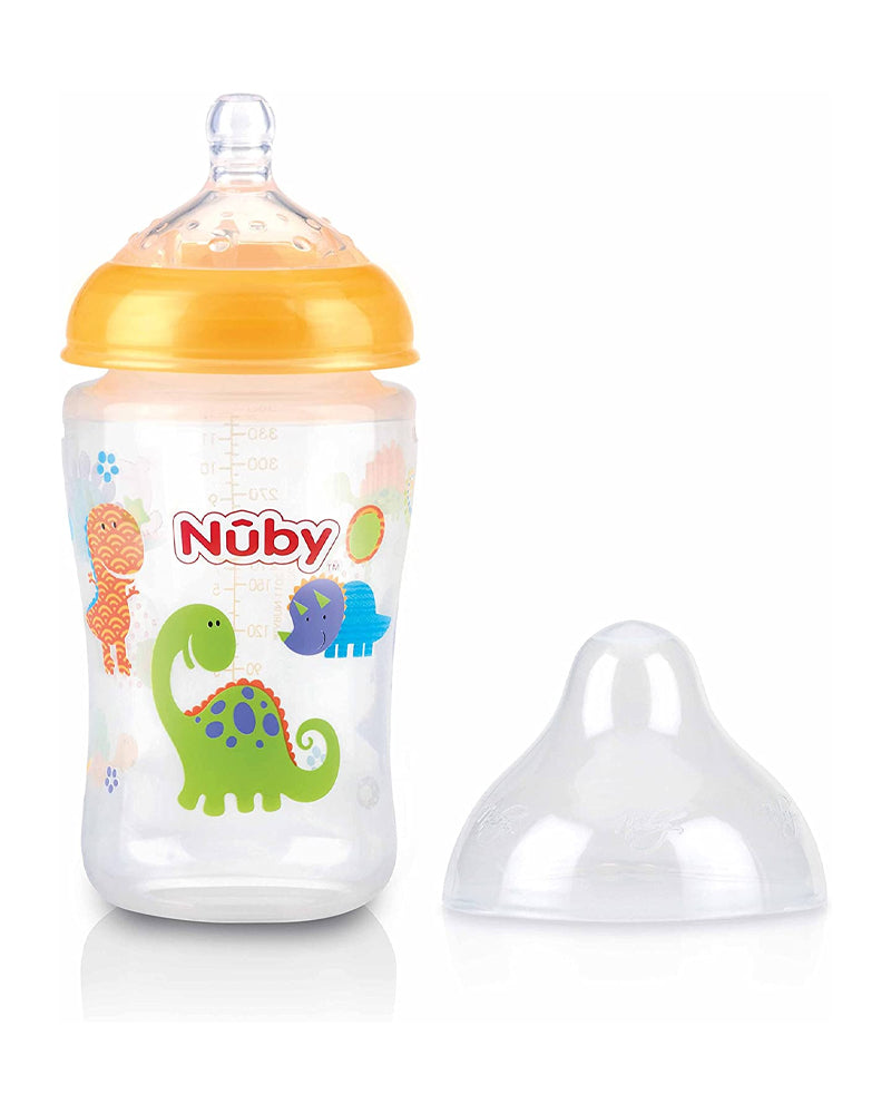 Diaytar Sénégal biberon nûby col large avec tétine anti-coliques 360ml 3m+ - orange 