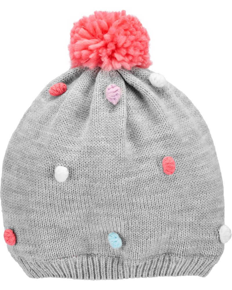 Diaytar Sénégal bonnet pom pom gris - 2-4a 