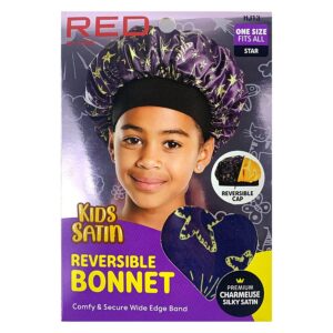 Diaytar Sénégal Bonnet réversible en satin RED by Kiss Kids - HJ13 Beauty
