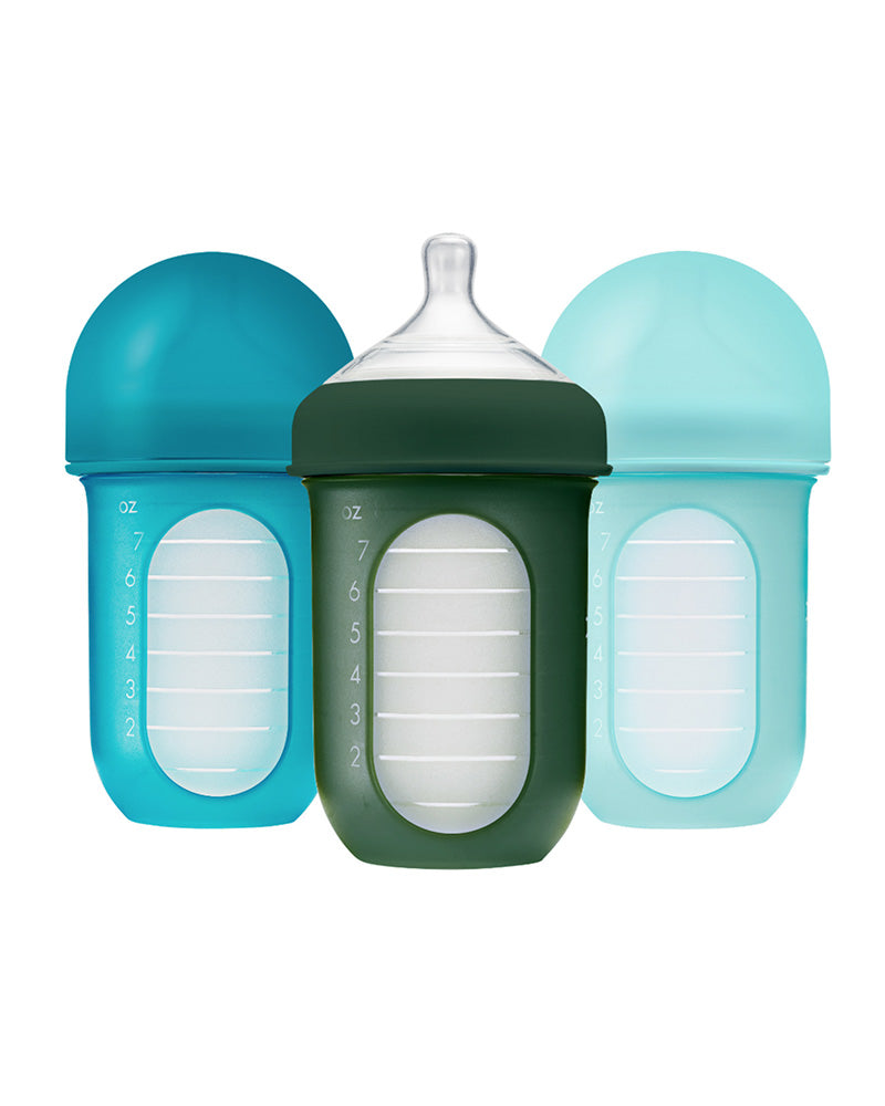 Diaytar Sénégal boon nursh lot de 3 biberons en silicone bleu - 236ml - default title biberon,biberons-2,boon,garcon,puericulture,Repas