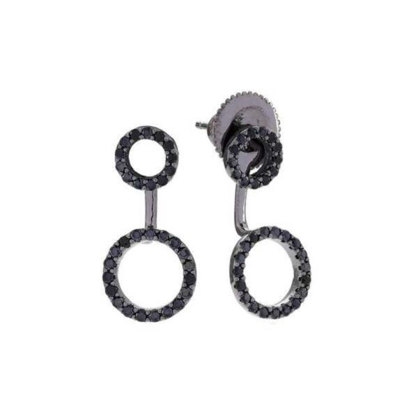 Diaytar Sénégal Boucles d'Oreilles Femme Sif Jakobs E0215-BK-BK (2,5 cm)