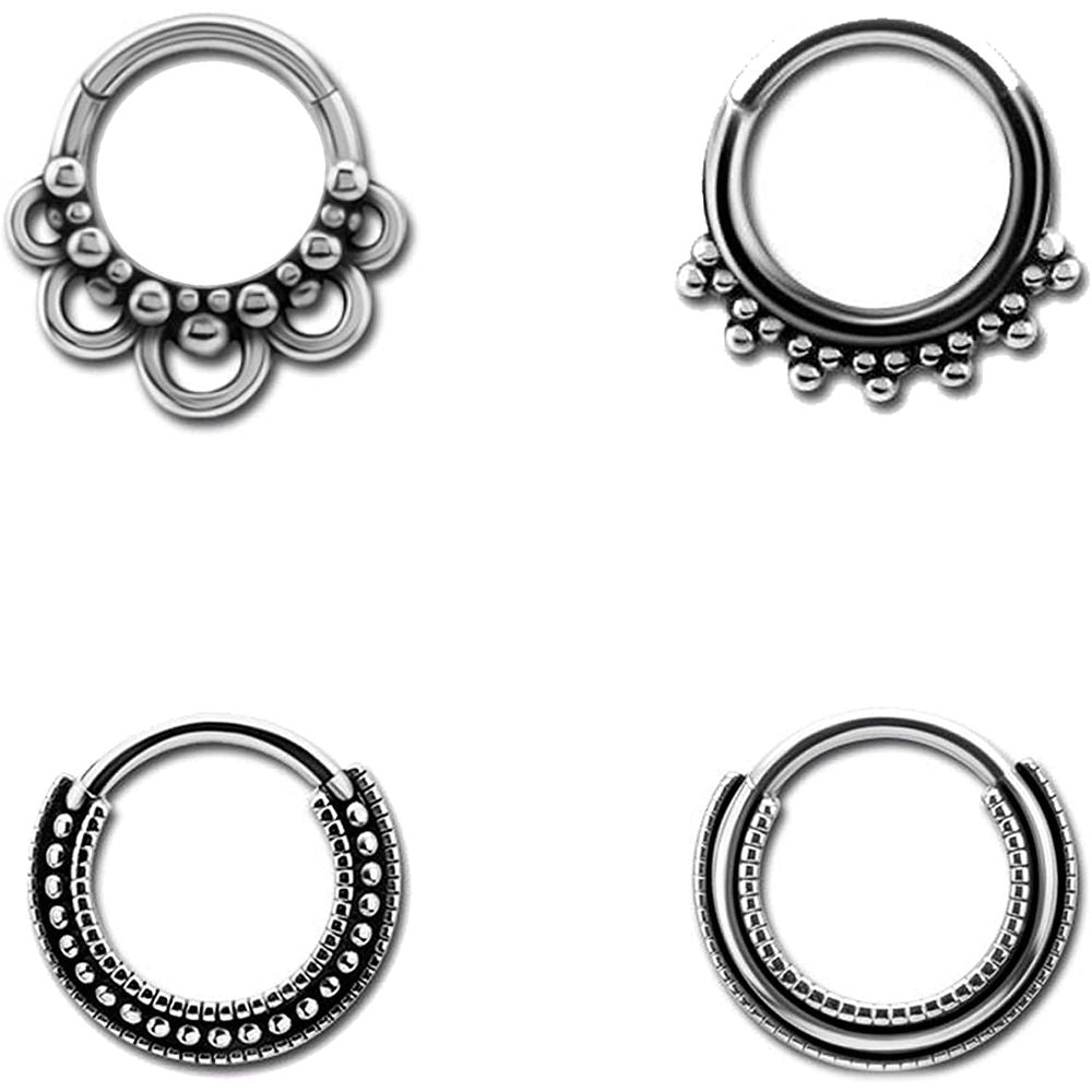 Diaytar Sénégal Boucles d'oreilles Tiroir Accessoires Modèle B Septum Clicker (Remis à neuf A+) 