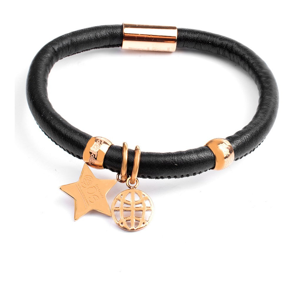 Diaytar Sénégal Bracelet Femme Folli Follie 1B13T046RK Cuir Noir (12 cm) 