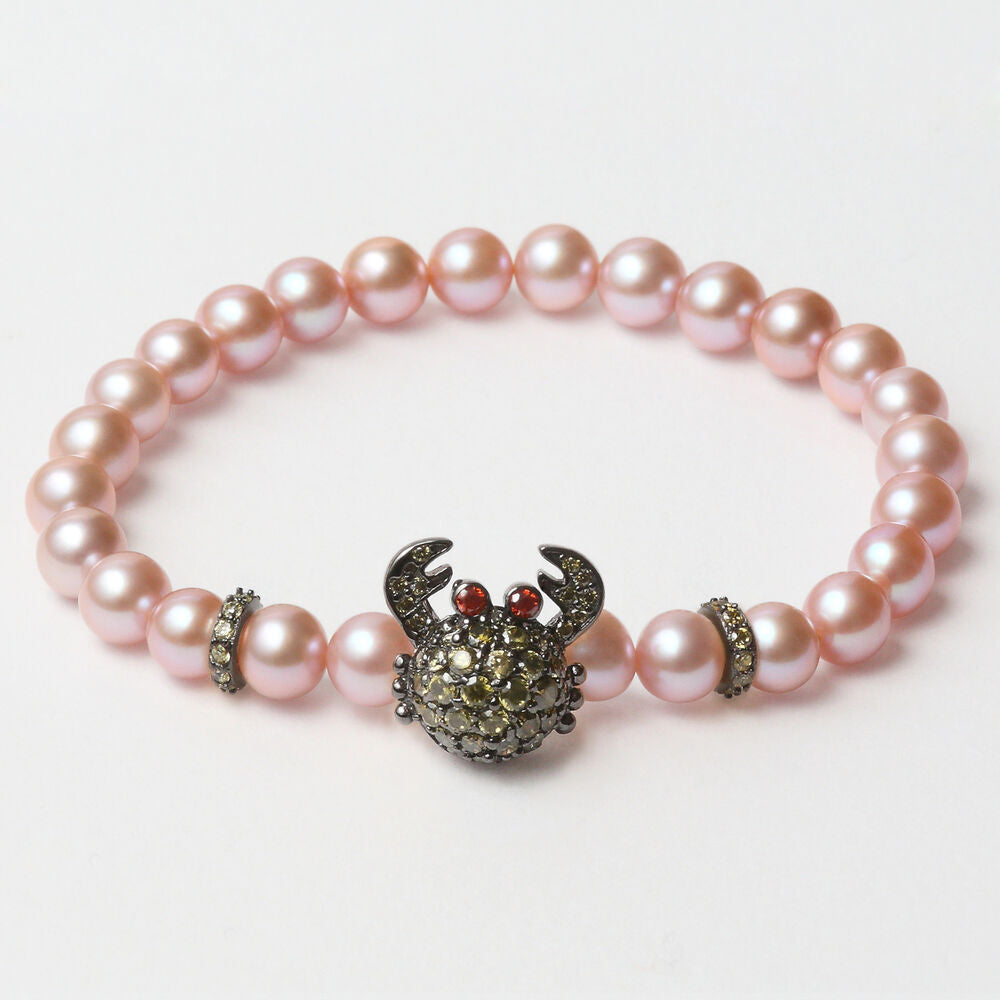 Diaytar Sénégal Bracelet Femme Lancaster JLA-BR-CRAB-3-PU Rose Vert Argent Massif 16 mm 