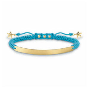 Diaytar Sénégal Bracelet Femme Thomas Sabo LBA0060-848-1 Bleu Argent Doré
