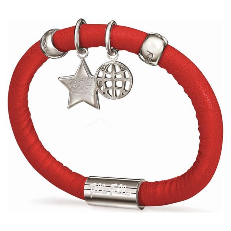 Diaytar Sénégal Bracelet Folli Follie 1B13F046R Cuir Synthétique Rouge (23 cm) 