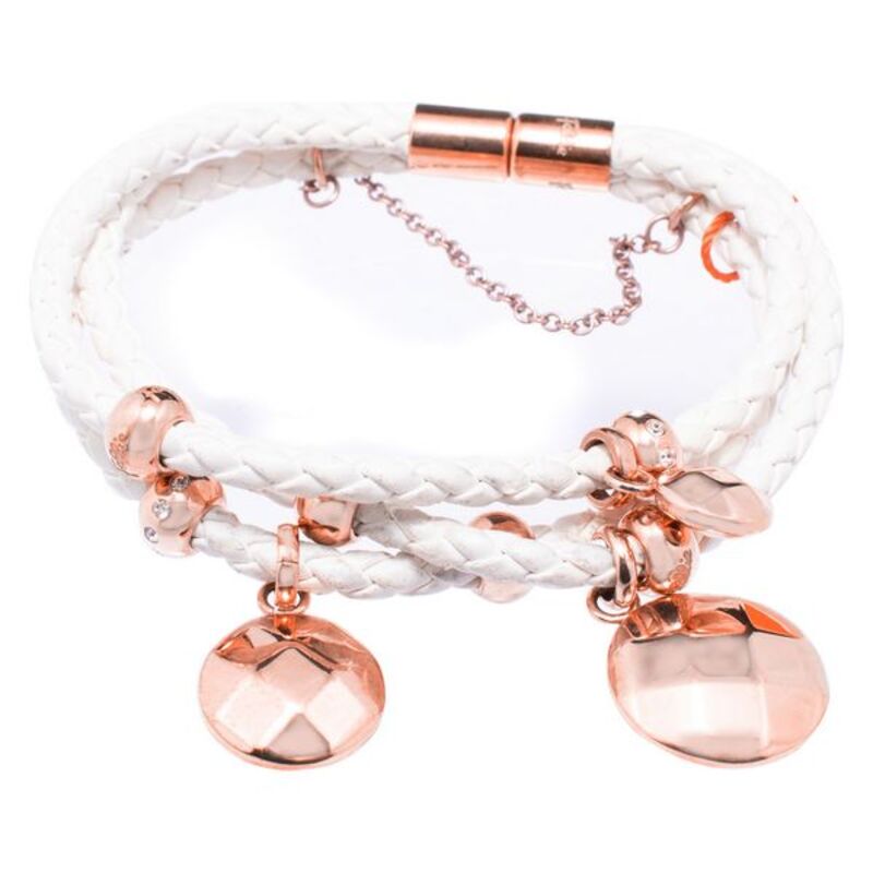 Diaytar Sénégal Bracelet Folli Follie 3B1T002RCW Cuir Blanc (21 cm) 