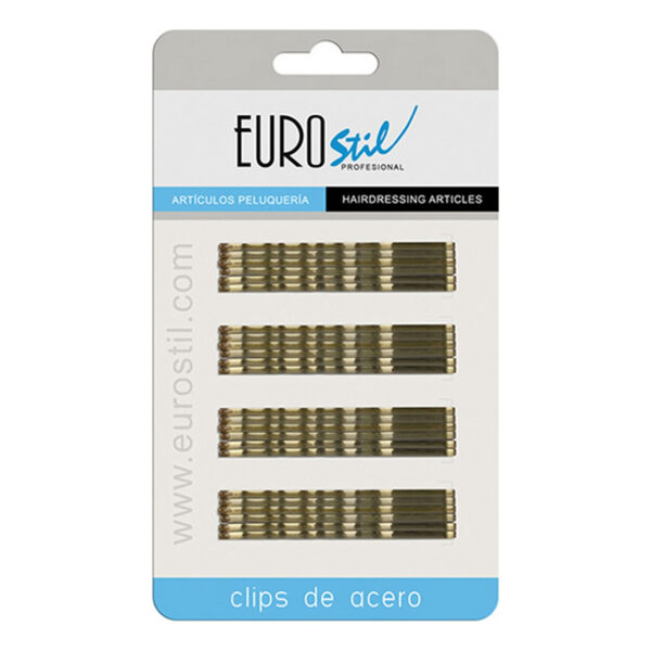 Diaytar Sénégal Clips Eurostil 70 mm Bronze Ondulator (24 pcs)