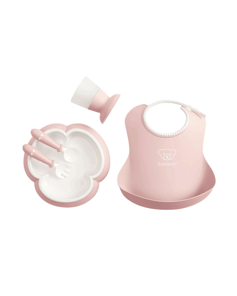 Diaytar Sénégal coffret repas avec bavoir babybjörn - rose pastel - default title alimentation,babybjorn,fille,on-the-go,packs-repas,puericulture,Repas