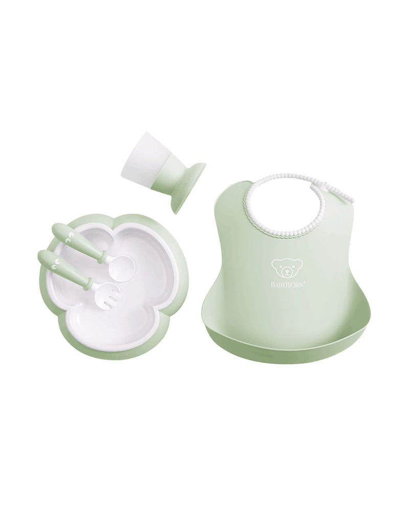 Diaytar Sénégal coffret repas avec bavoir babybjörn - vert pastel - default title alimentation,babybjorn,fille,garcon,on-the-go,packs-repas,puericulture,Repas