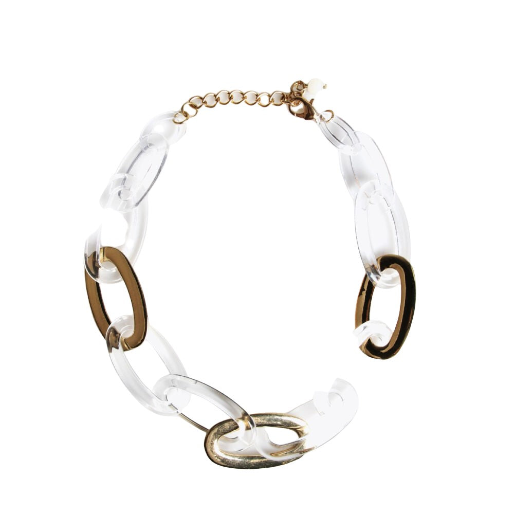 Diaytar Sénégal Collier Femme Lola Casademunt Transparent Doré (43 cm) 