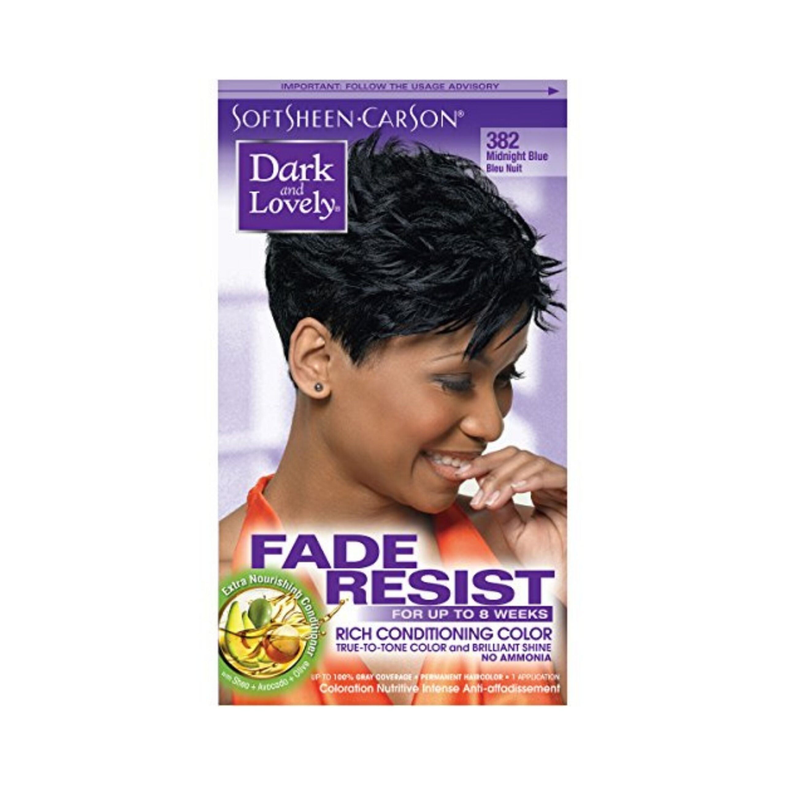 Diaytar Sénégal Dark & Lovely Fade Resist Coloration permanente 382 Midnight Blue 