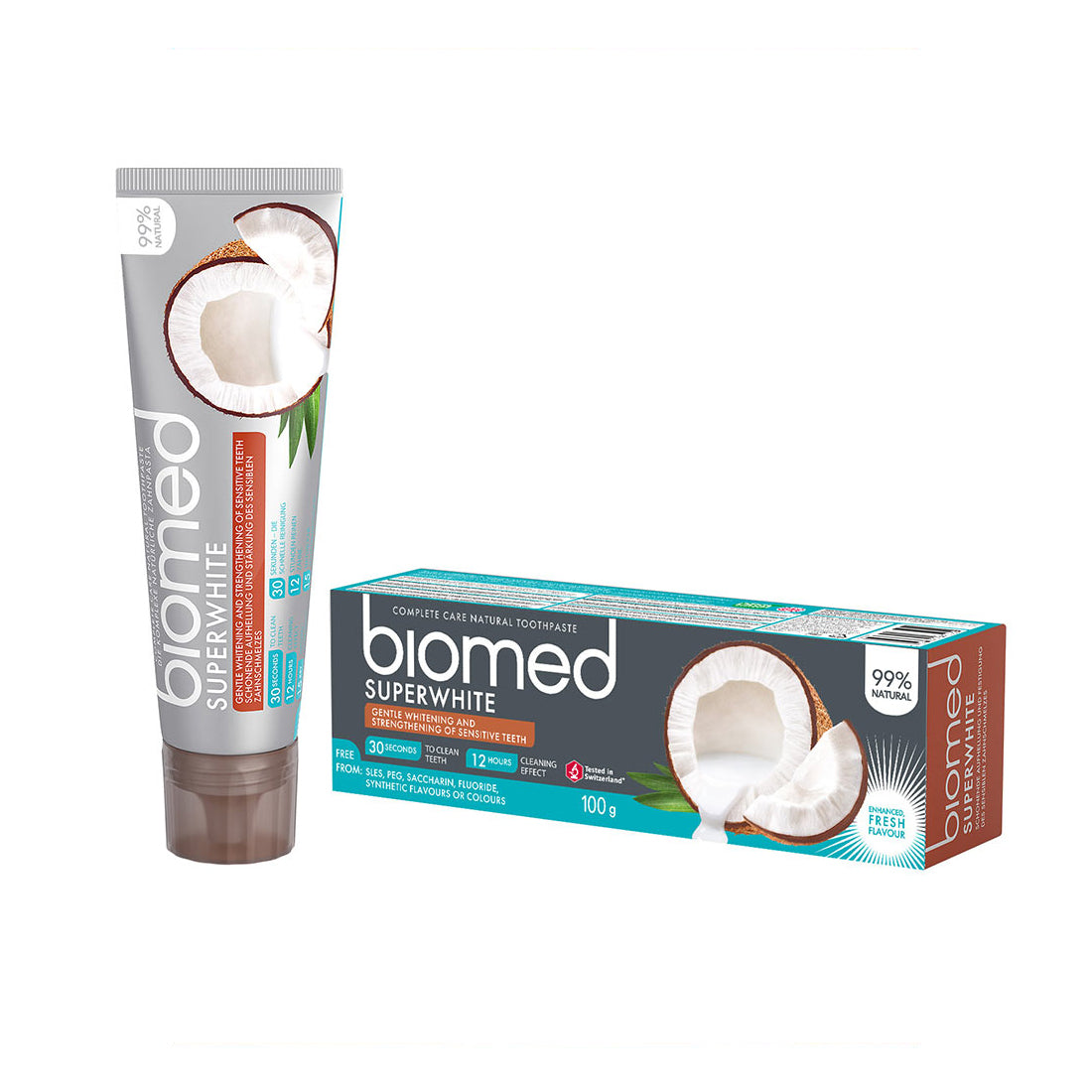 Diaytar Sénégal Dentifrice Biomed Superwhite Splat Whitener Huile de noix de coco (100 g) 