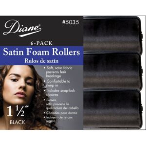 Diaytar Sénégal Diane 1 1/2" Satin Foam Rollers 6-Pack #5035 Beauty