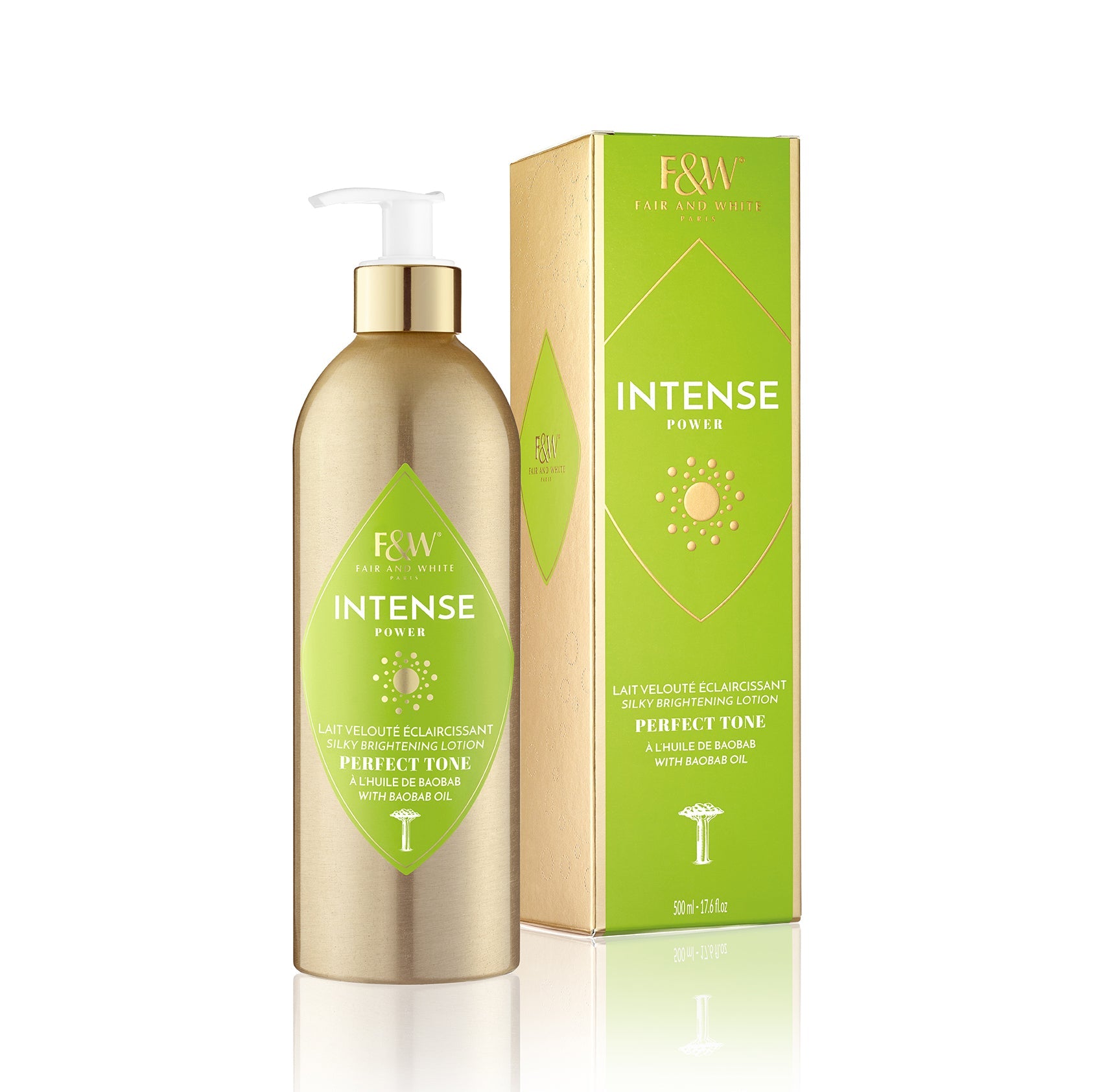 Diaytar Sénégal Fair & White Intense Power Lait velouté éclaircissant à l’Huile de Baobab 500 ml 