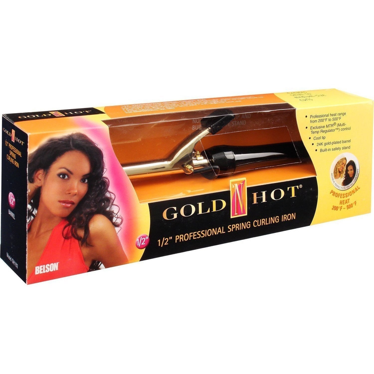 Diaytar Sénégal Fer à friser à ressort professionnel Gold 'N Hot 1/2" #GH192 Beauty