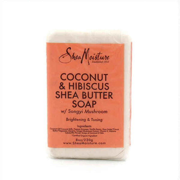 Diaytar Sénégal Gâteau de Savon Shea Moisture Beurre de Karité Noix de Coco & Hibiscus (230 g)